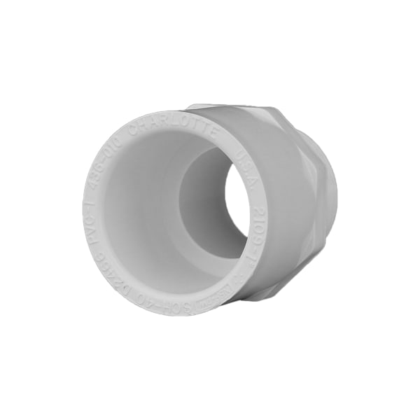 1" PVC SCH40 Male Adapter - Socket x MPT