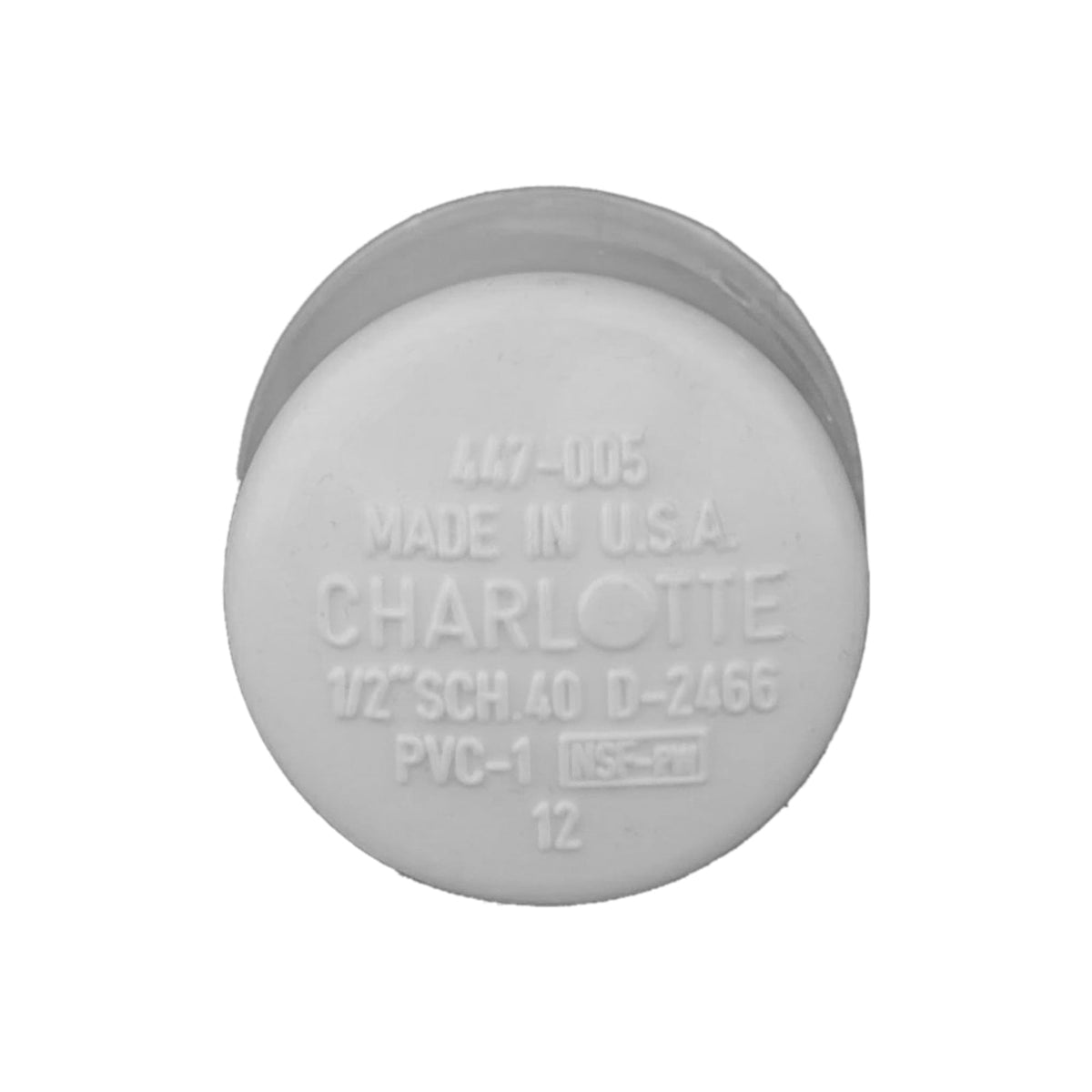 Charlotte Pipe 1/2" PVC SCH40 Cap - Socket