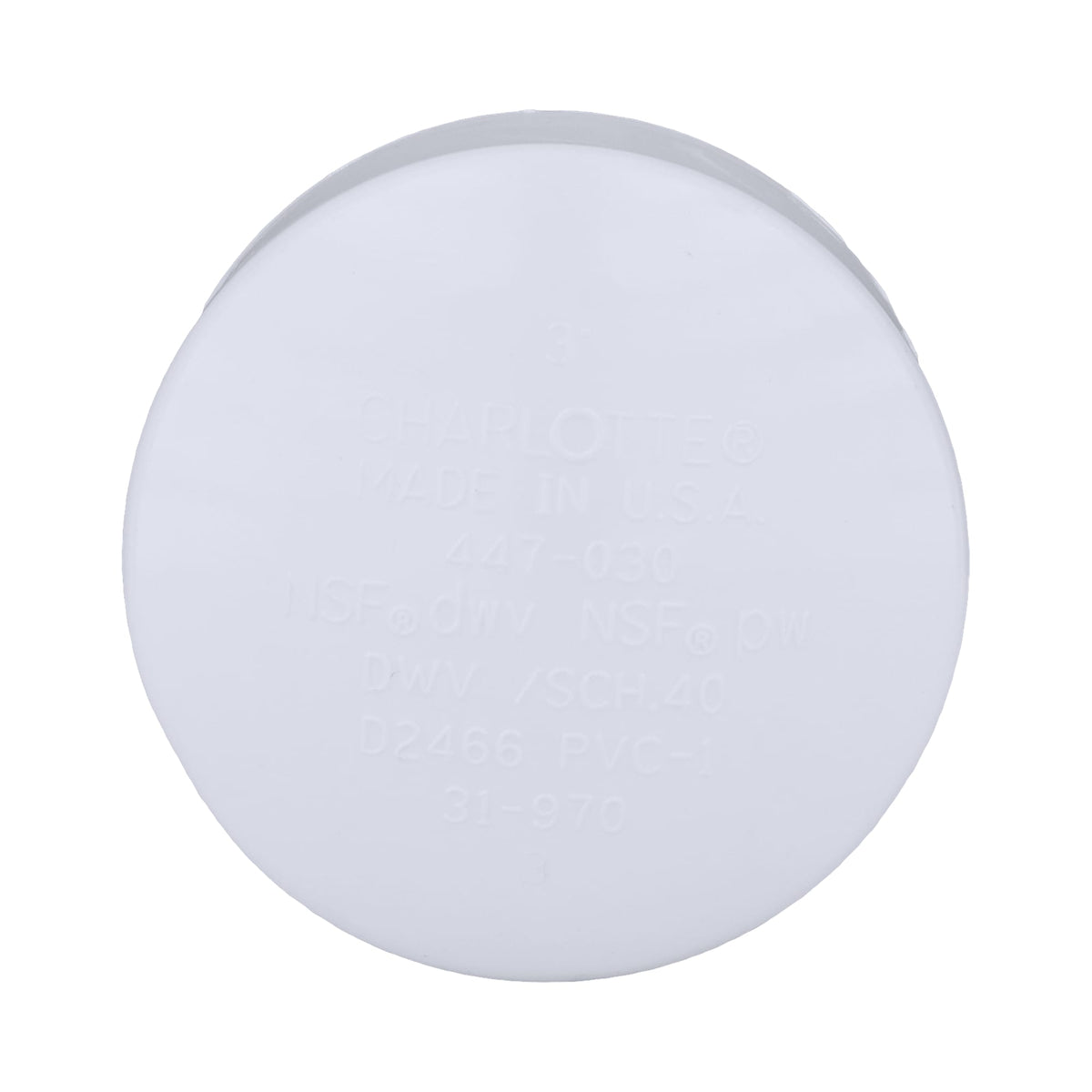 Charlotte Pipe 3" PVC SCH40 Cap - Socket