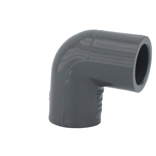 1/2" PVC SCH80 90° Elbow - Socket x Socket