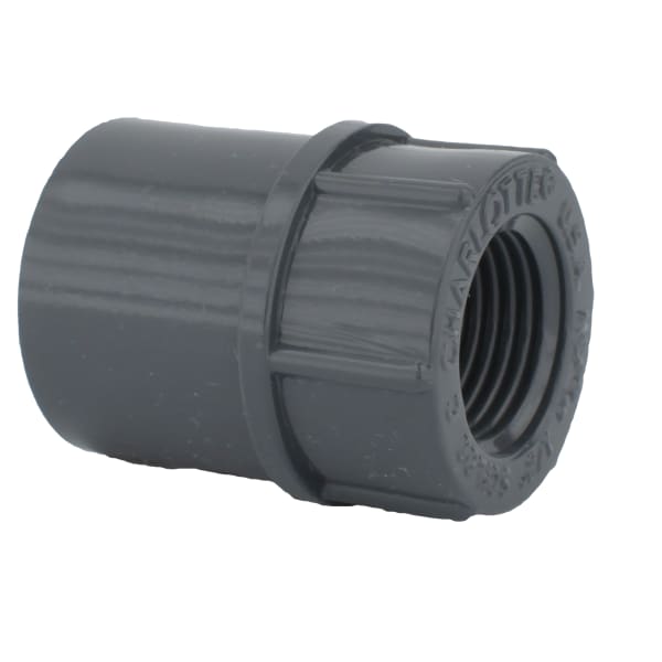 1/2" PVC SCH80 Female Adapter - Socket x FPT