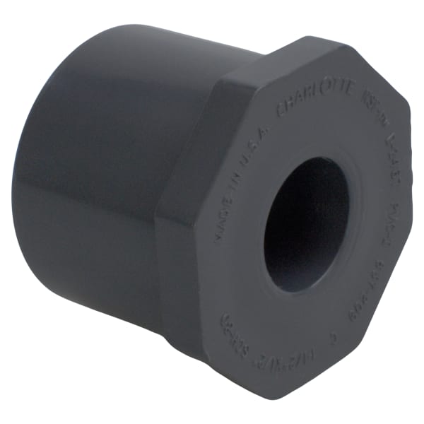 1-1/2" x 1/2" PVC SCH80 Bushing - Spigot x Socket