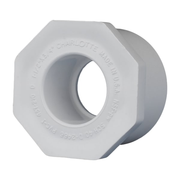 1-1/2" x 3/4" PVC SCH40 Bushing - Spigot x Socket