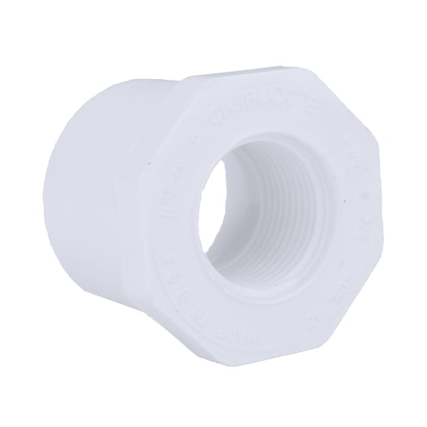 1-1/4" x 3/4" PVC SCH40 Bushing - Spigot x FPT