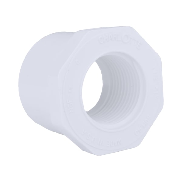 1-1/2" x 1" PVC SCH40 Bushing - Spigot x FPT