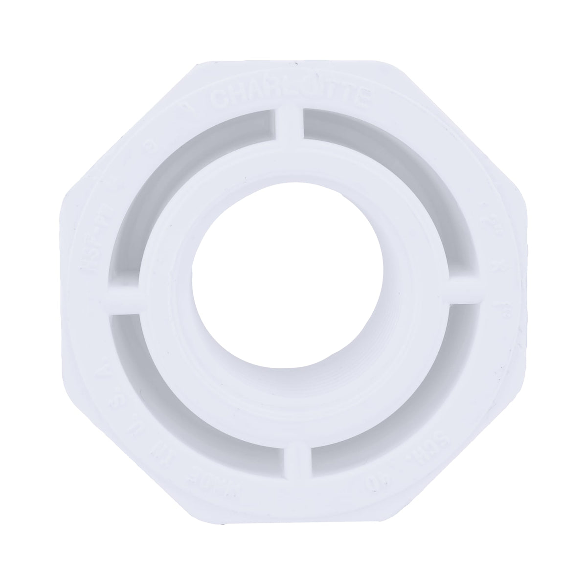 Charlotte Pipe 2" x 1" PVC SCH40 Bushing - Spigot x FPT