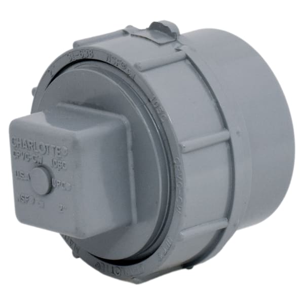 2" Cleanout Adapter Spigot x FIP CPVC Chemical Drainage Fitting