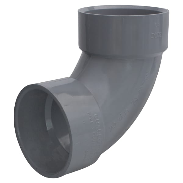 3" 90 Deg Elbow Hub x Hub CPVC Chemical Drainage Fitting