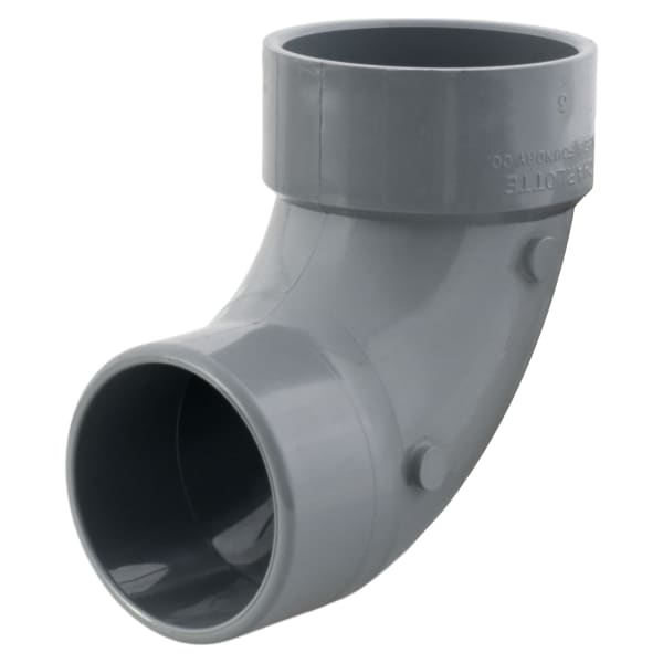 3" 90 Deg Street Elbow Spigot x Hub CPVC Chemical Drainage Fitting
