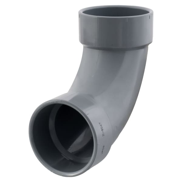 3" 90 Deg Long Sweep Street Elbow Hub x Hub CPVC Chemical Drainage Fitting