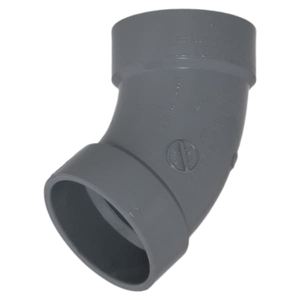 2" 45 Deg Elbow Hub x Hub CPVC Chemical Drainage Fitting