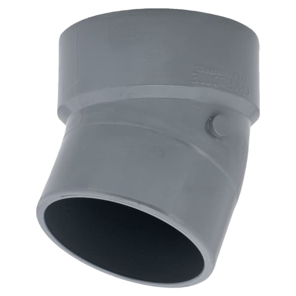 4" 22-1/2 Deg Street Elbow Spigot x Hub CPVC Chemical Drainage Fitting