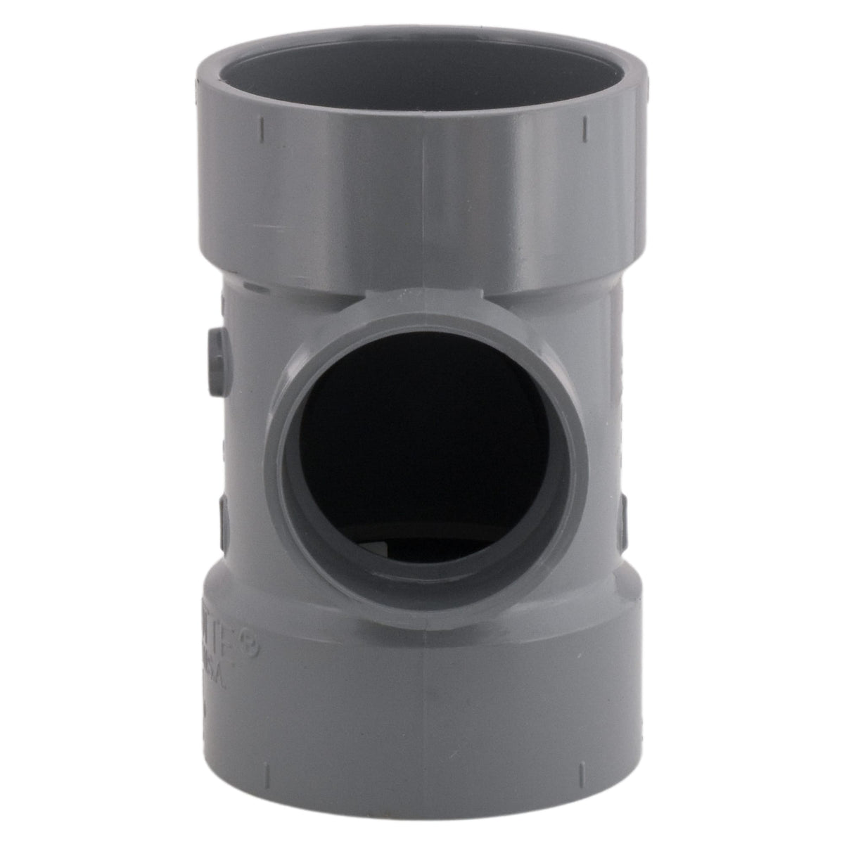 Charlotte Pipe 3" x 3" x 2" Reducing Sanitary Tee All Hub CPVC Chemical Drainage Fitting