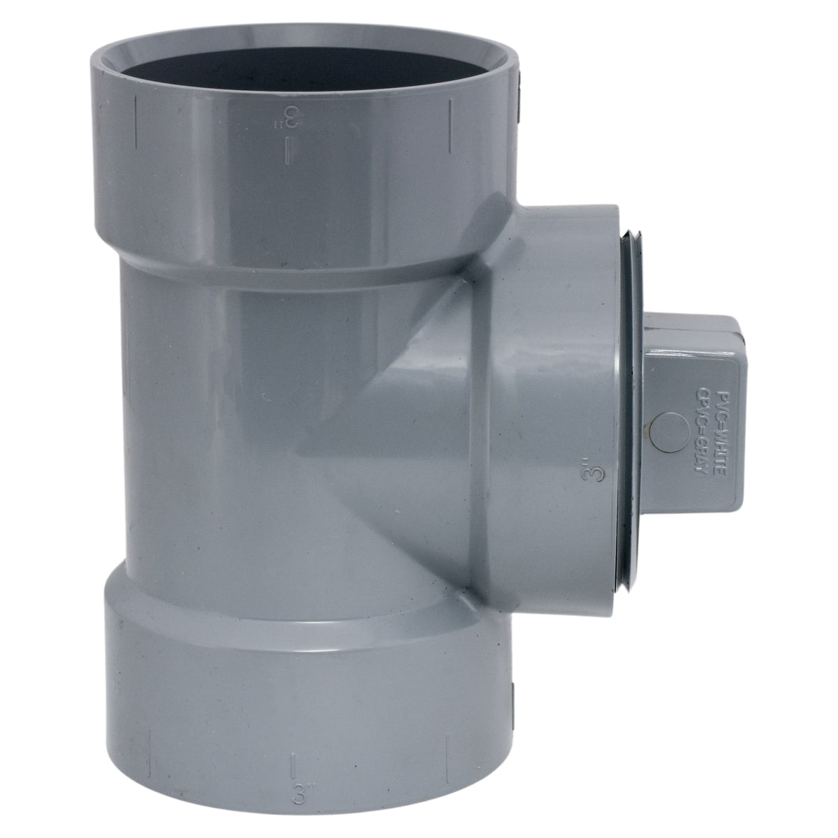 Charlotte Pipe 3" Cleanout Tee Hub x Hub x FIP CPVC Chemical Drainage Fitting