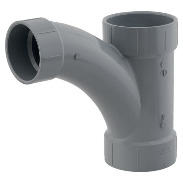 4" x 4" x 3" Combination Wye All Hub CPVC Chemical Drainage Fitting