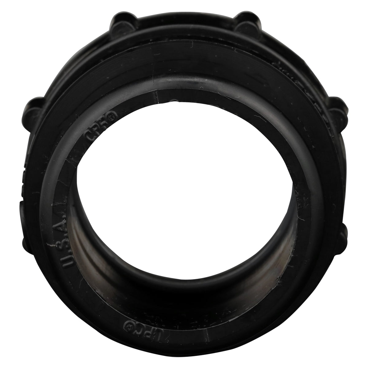 Charlotte Pipe 1-1/2" ABS DWV Male Trap Adapter with Plastic Nut - Spigot x Tubular Slip