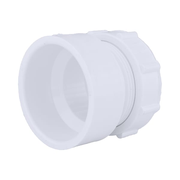 1-1/2" PVC DWV Female Trap Adapter with Plastic Nut - H x Tubular Slip
