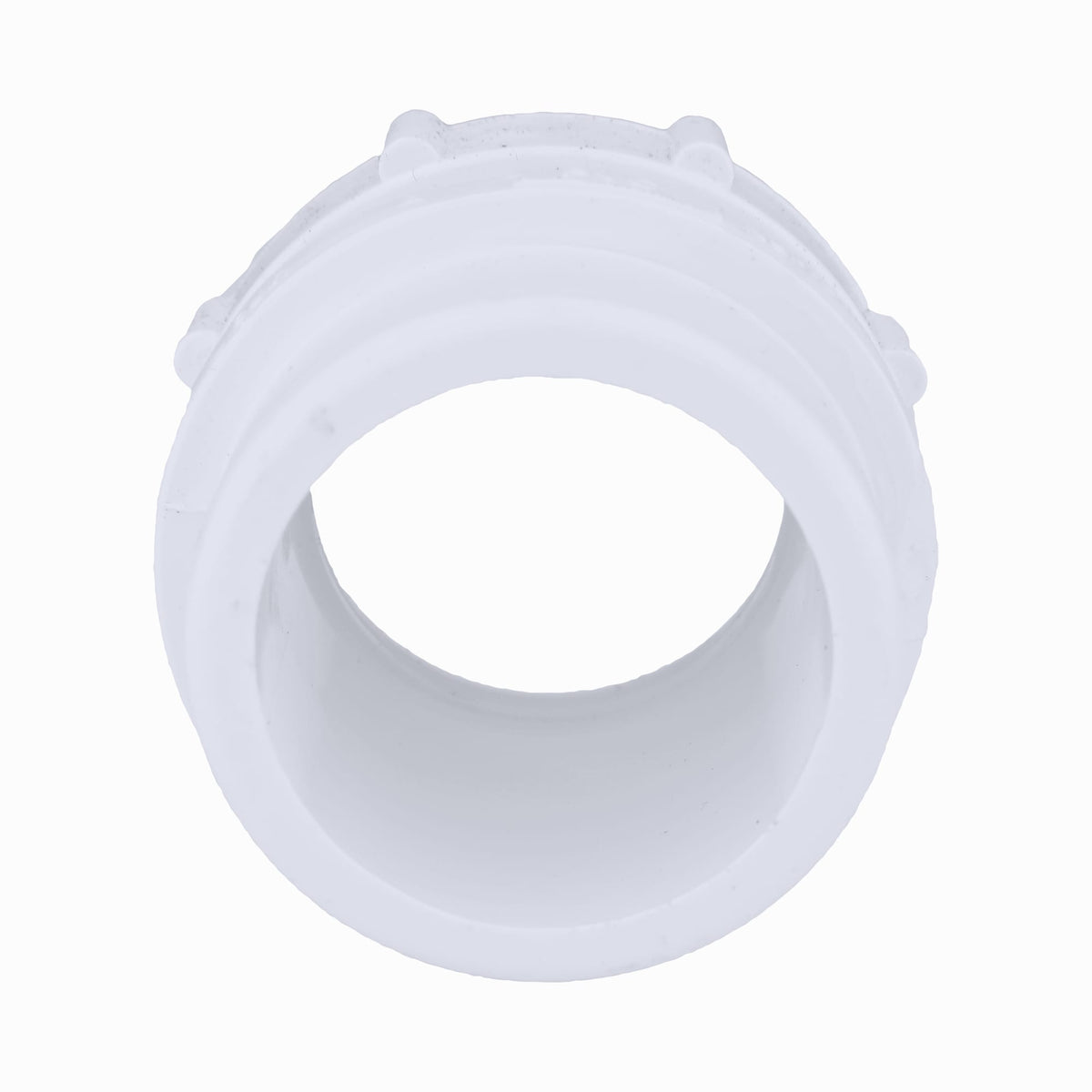 Charlotte Pipe 1-1/2" PVC DWV Male Trap Adapter with Plastic Nut - Spigot x Tubular Slip
