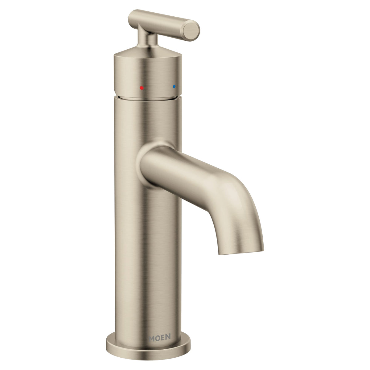 Moen 6145BN Gibson Single-Hole Single-Handle Bathroom Faucet with Drain Assembly in Brushed Nickel