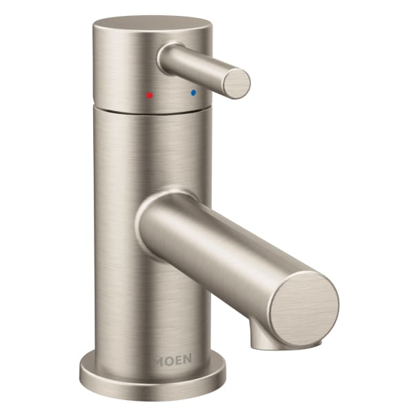 Moen Align Single Hole Single-Handle Low-Arc Bathroom Faucet in Brushed Nickel