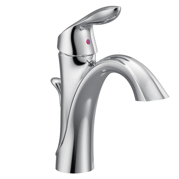 Moen Eva Single Hole Single-Handle High-Arc Bathroom Faucet in Chrome