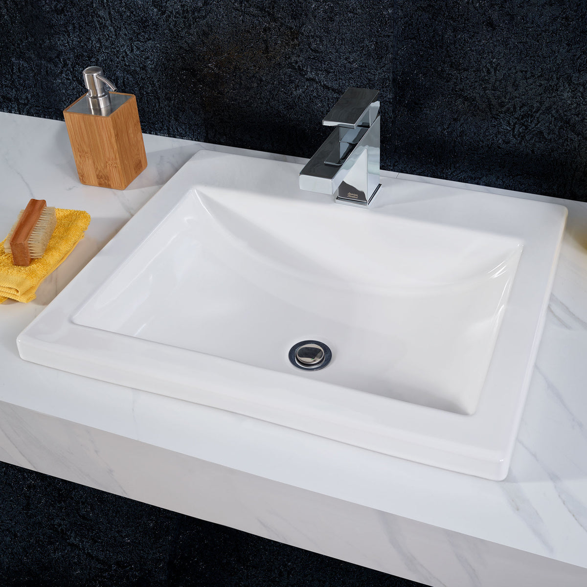 American Standard Studio® Drop-In Sink With Center Hole Only White