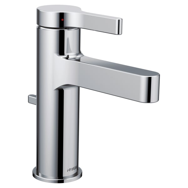 Moen Vichy Single Hole Single-Handle Bathroom Faucet with Drain Assembly in Chrome