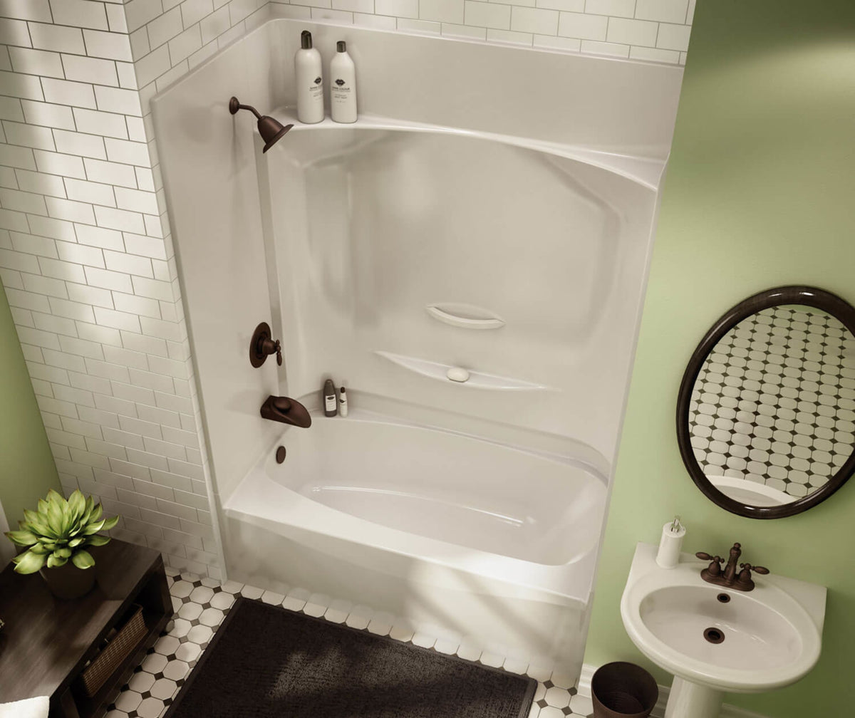 Maax KDTS 3260 AcrylX Alcove Right-Hand Drain Four-Piece Tub Shower in White