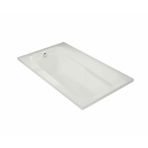 Tempest 60 x 36 Acrylic Alcove End Drain Bathtub in White