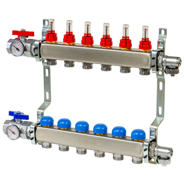 7 Loop 1-1/4" SS Manifold with Flow Meters