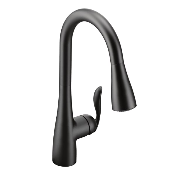 Moen Arbor Single-Handle Pull-Down Sprayer Kitchen Faucet with Power Boost in Matte Black