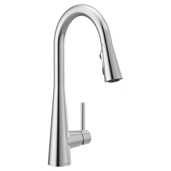 Moen Sleek Single-Handle Pull-Down Sprayer Kitchen Faucet with Reflex and Power Clean in Chrome