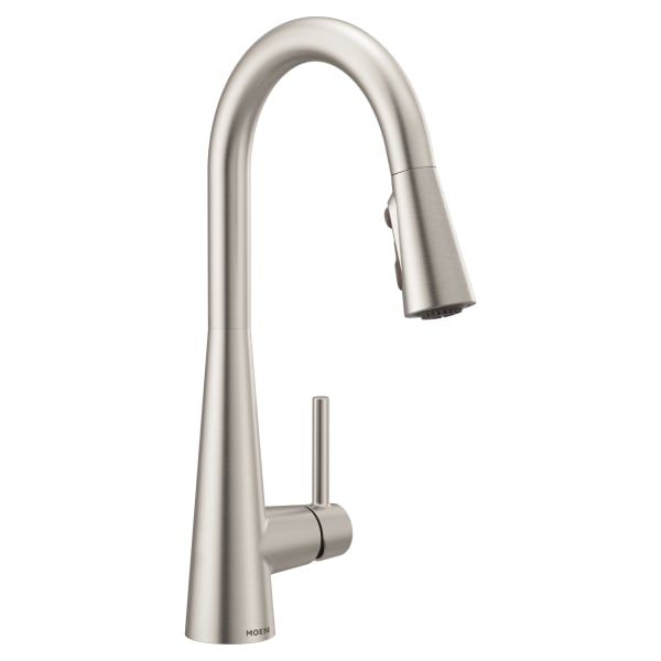 Moen Sleek Single-Handle Pull-Down Sprayer Kitchen Faucet with Reflex and Power Clean in Spot Resist Stainless