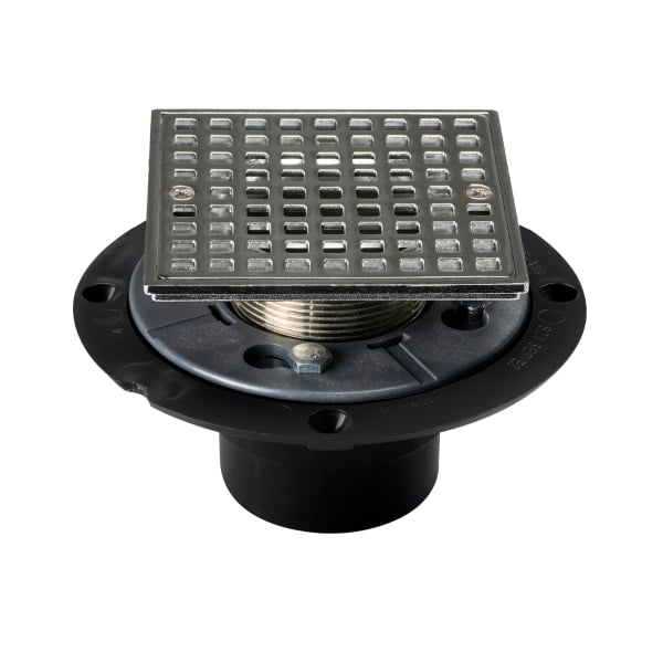 Shower Drain Chrome Square Grate ABS