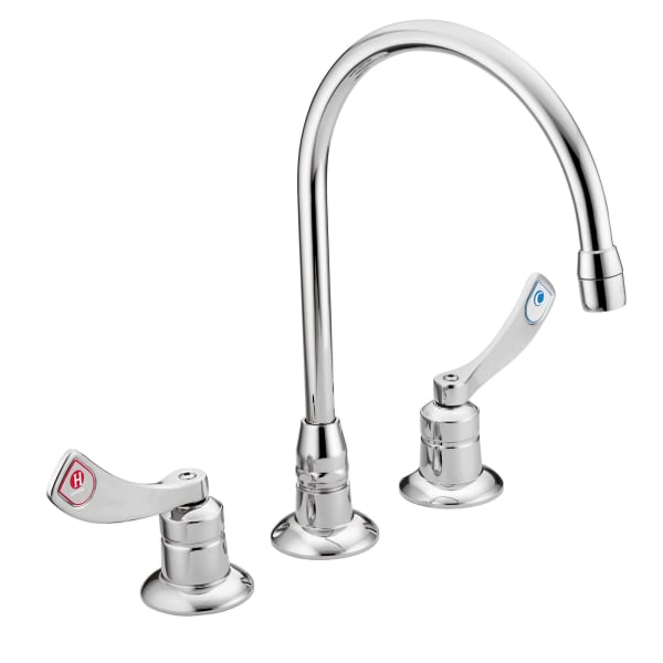 Moen M-DURA 8 in. Widespread 2-Handle High-Arc Bathroom Faucet in Chrome