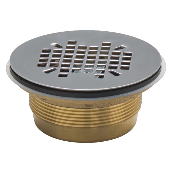2" No-Caulk Shower Drain Bronze Round Grate
