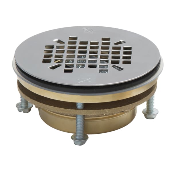 2" Jacking Bolt Shower Drain Stainless Steel Round Grate