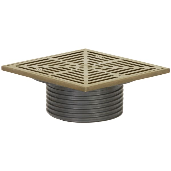 4" FinishLine Top Only with Square Grate 7" Nickel Bronze Finish