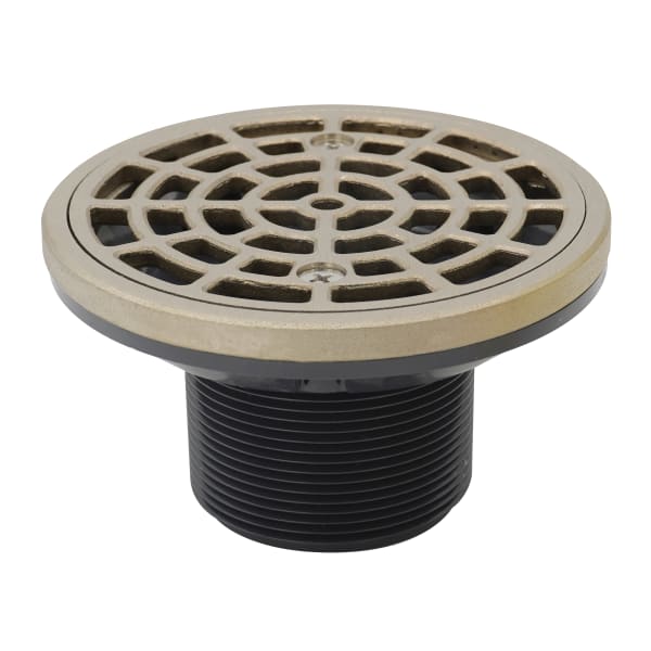 2" Top Only with Round Grate 4-1/2" Nickel Bronze Finish