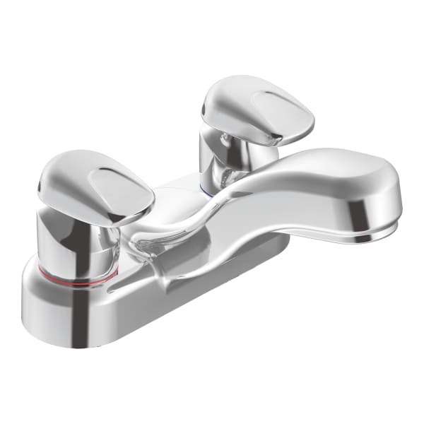 Moen M-PRESS Commercial 4 in. Centerset Single-Handle Bathroom Faucet 0.5 GPM 6 in. Extended Handle Lever in Chrome