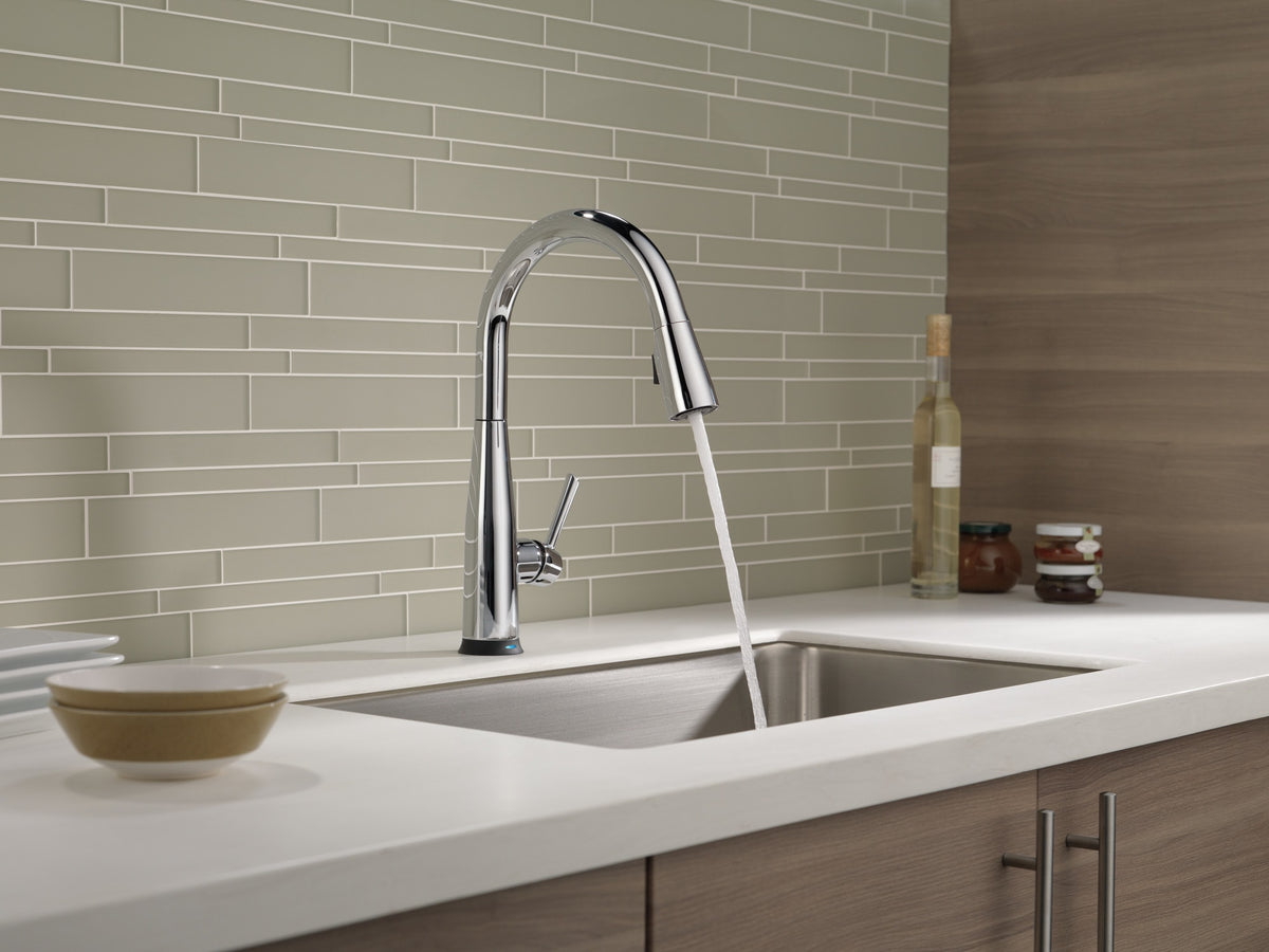 Delta Essa® Single Handle Pull-Down Kitchen Faucet with Touch2O® Chrome