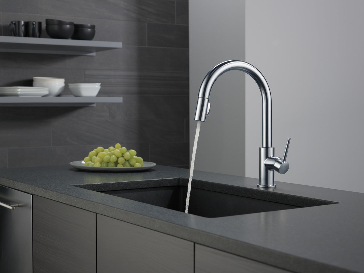 Delta 9159-AR-DST Trinsic® Single Handle Pull-Down Kitchen Faucet Arctic Stainless