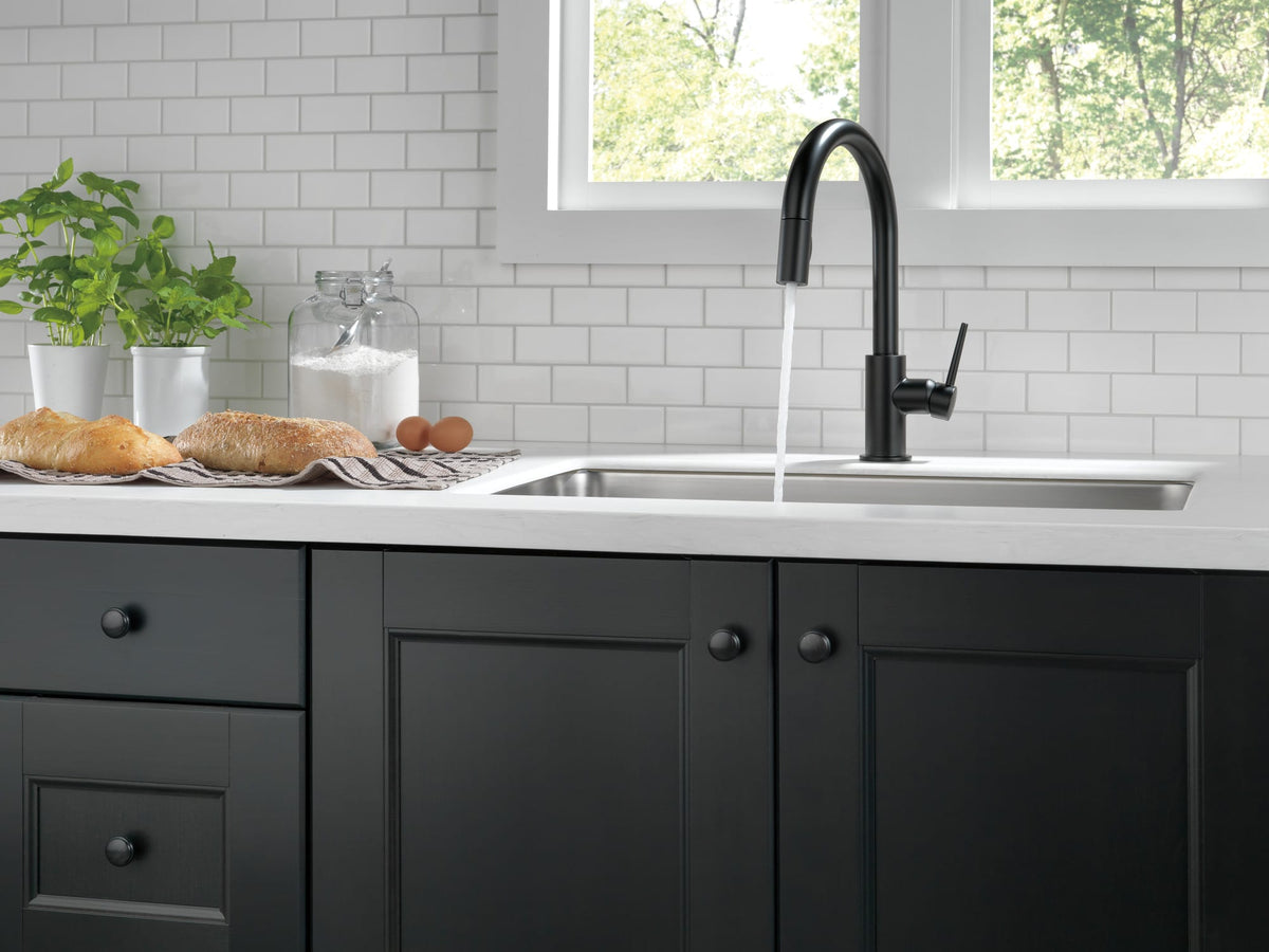 Delta Trinsic® Single Handle Pull-Down Kitchen Faucet Matte Black