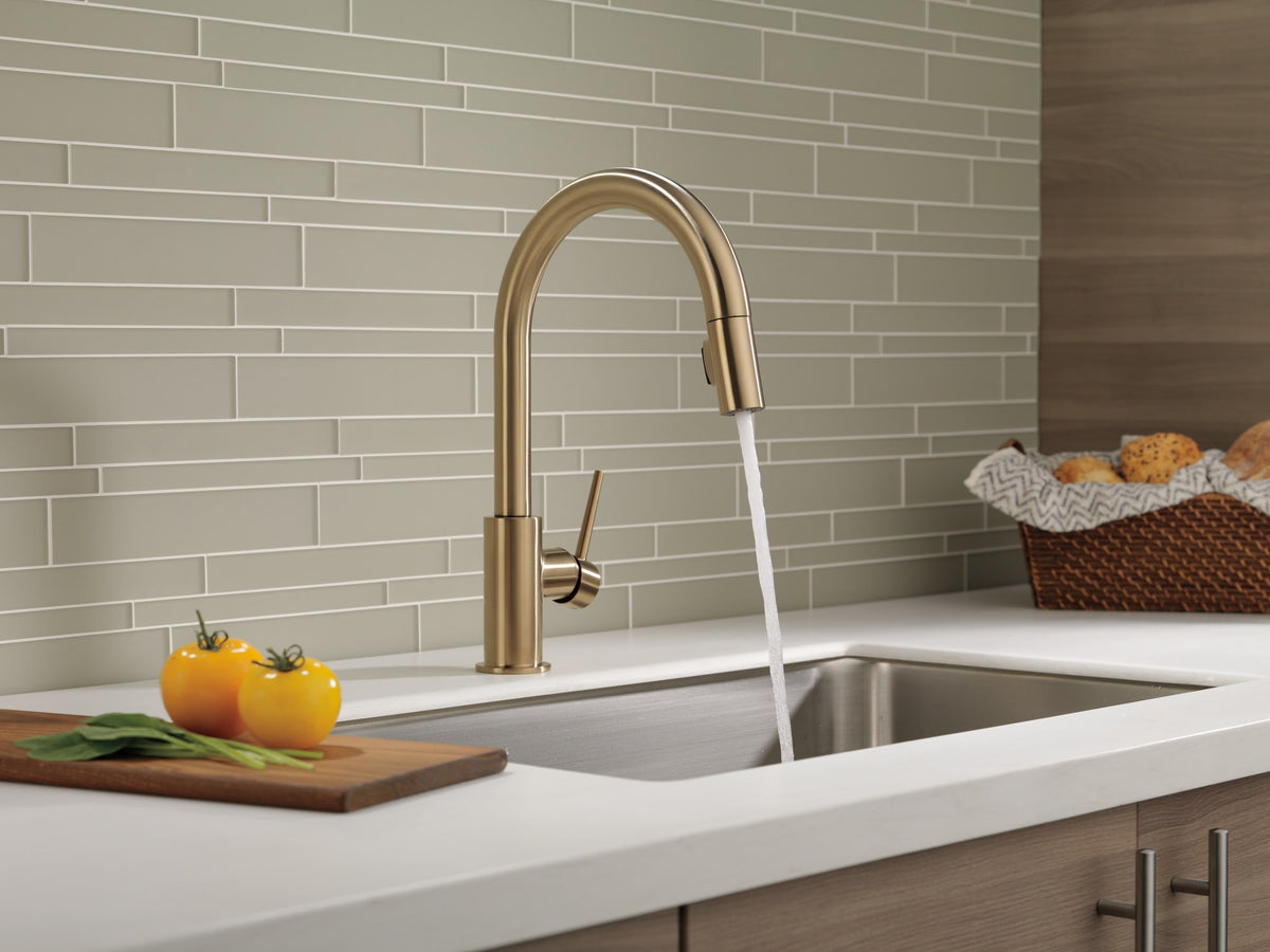 Delta Trinsic® Single Handle Pull-Down Kitchen Faucet Champagne Bronze