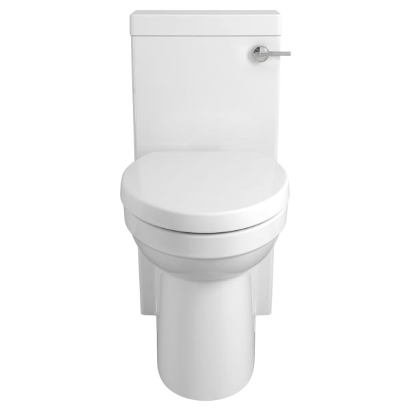 Cossu One-Piece Chair Height Right Hand Trip Lever Elongated Toilet with Seat in CANVAS WHITE