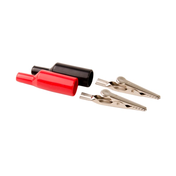 Alligator Clips, Red/Black Pk of 4