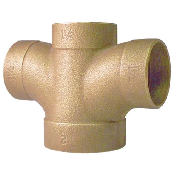 3" x 3" x 2" x 2" Copper Fittings - DWV - Cross C x C x C x C