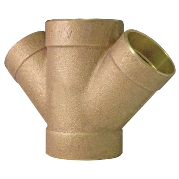 2" x 2" x 1-1/2" x 1-1/2" Copper Fittings - DWV - Double Wye C x C x C x C