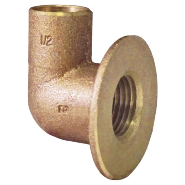 1/2" Copper Sweat Fittings - Flanged Sink Elbow C x FPT