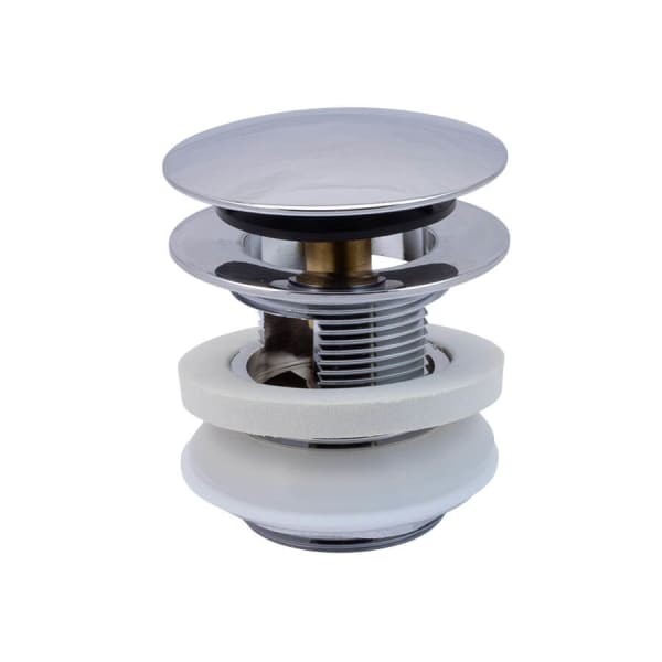 EZ-Click™ Bath Tub Drain with Overflow (drain tube not included) - Ice White